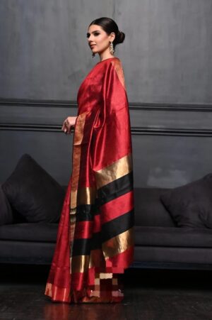 Pure Row Silk, EXCLUSIVE DESIGN HANDLOOM Weaving BUTA Saree With Blouse