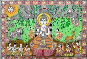 Lord  Buddha preaching his disciples (Art by Sumita Ghosh)